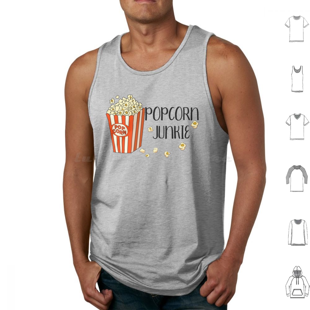 Food Lovers Snacks - Funny Popcorn Junkie Tank Tops Vest