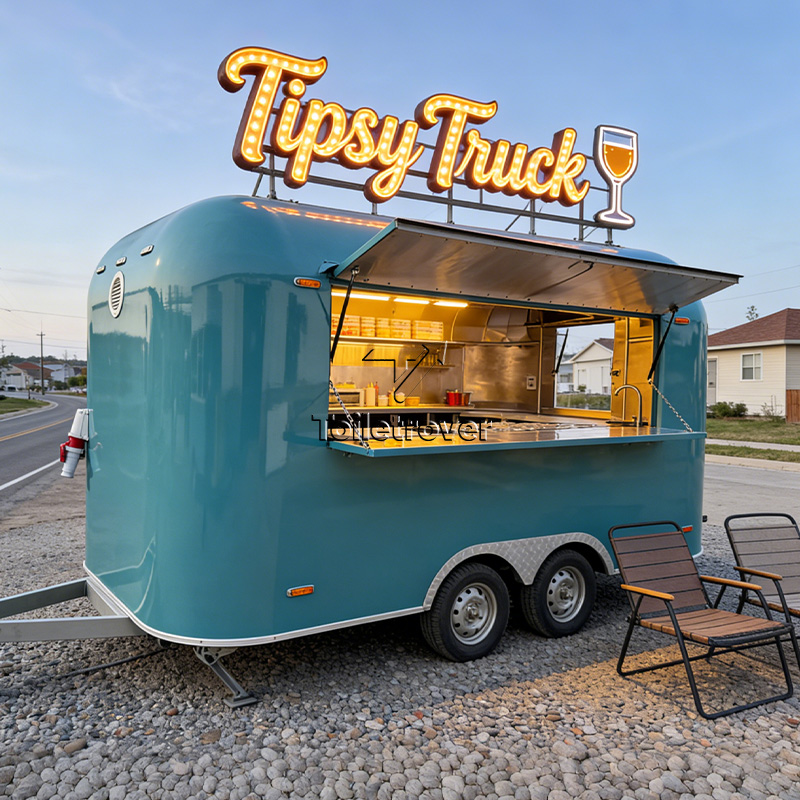 Quality Food Snacks - Fiberglass Food Truck Custom-Made High Quality