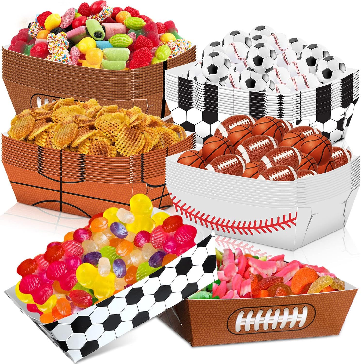 Food Snacks For Baby Shower - 6-48pcs Sports Themed Party Soccer Rugby