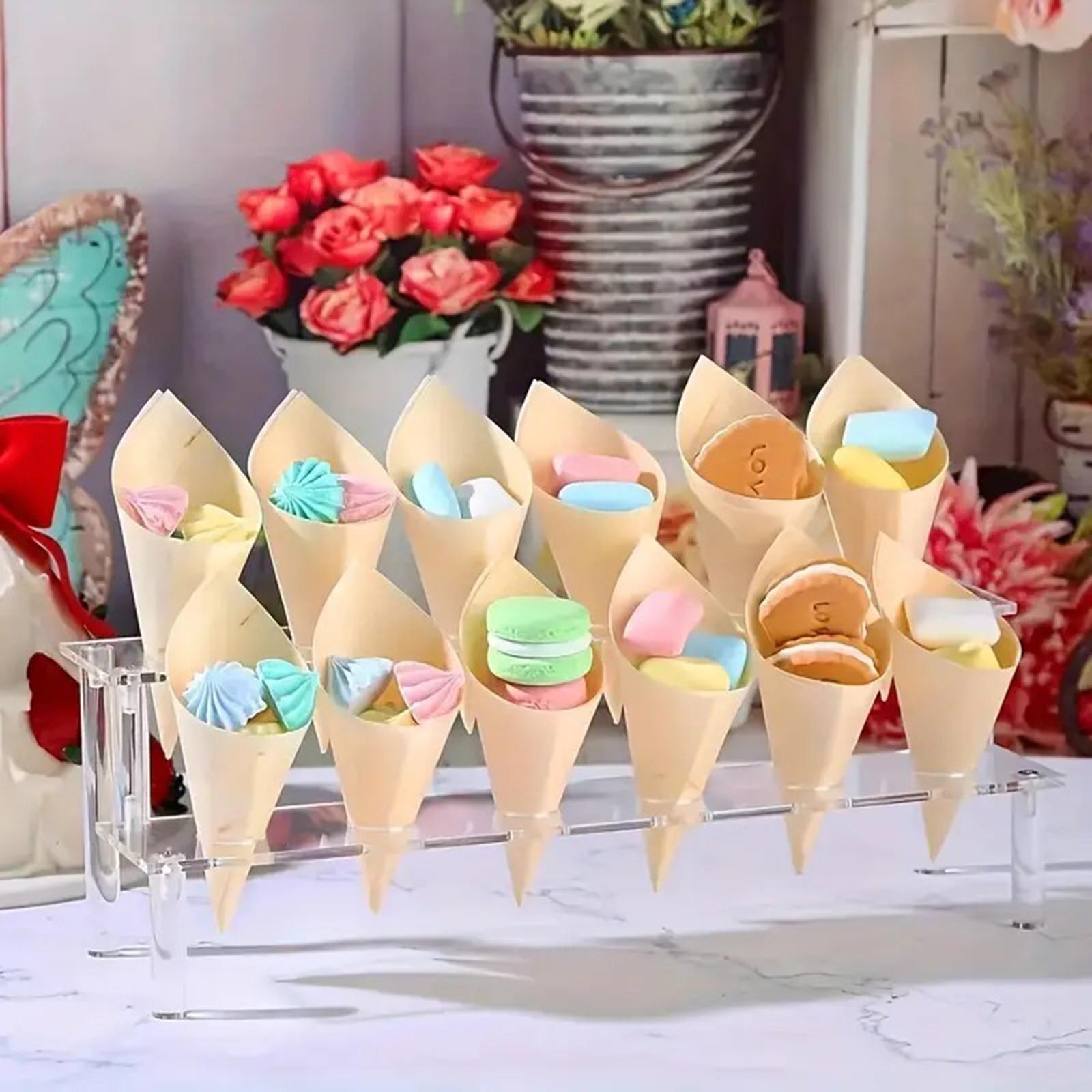 Ice Cream Cone Holder Snack Tr - Food Snacks For Baby Shower review and price