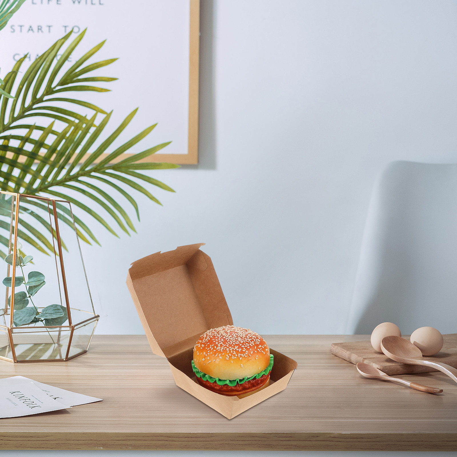 30Pcs Burger Boxes Kraft Paper - Snacks Food Usa review and price