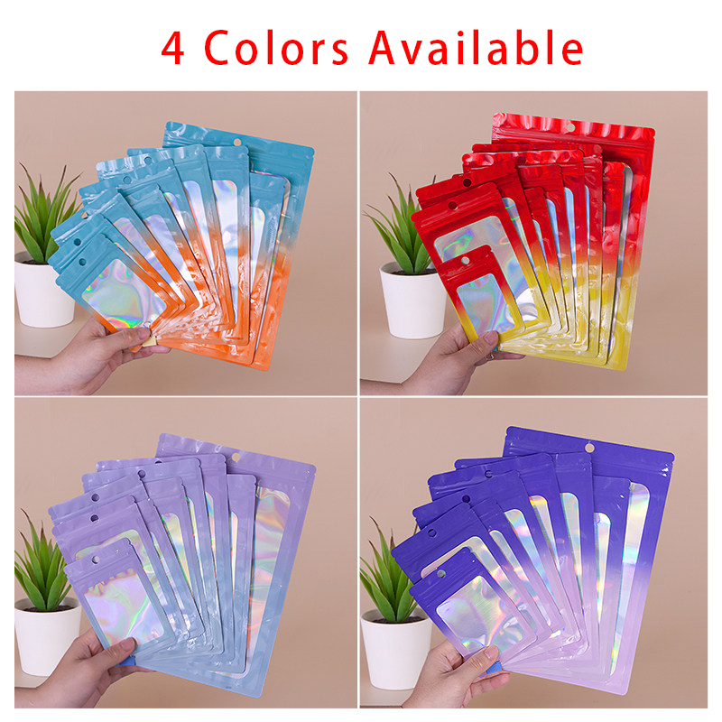 Holographic Color Square Zippe - Snacks Food Usa review and price