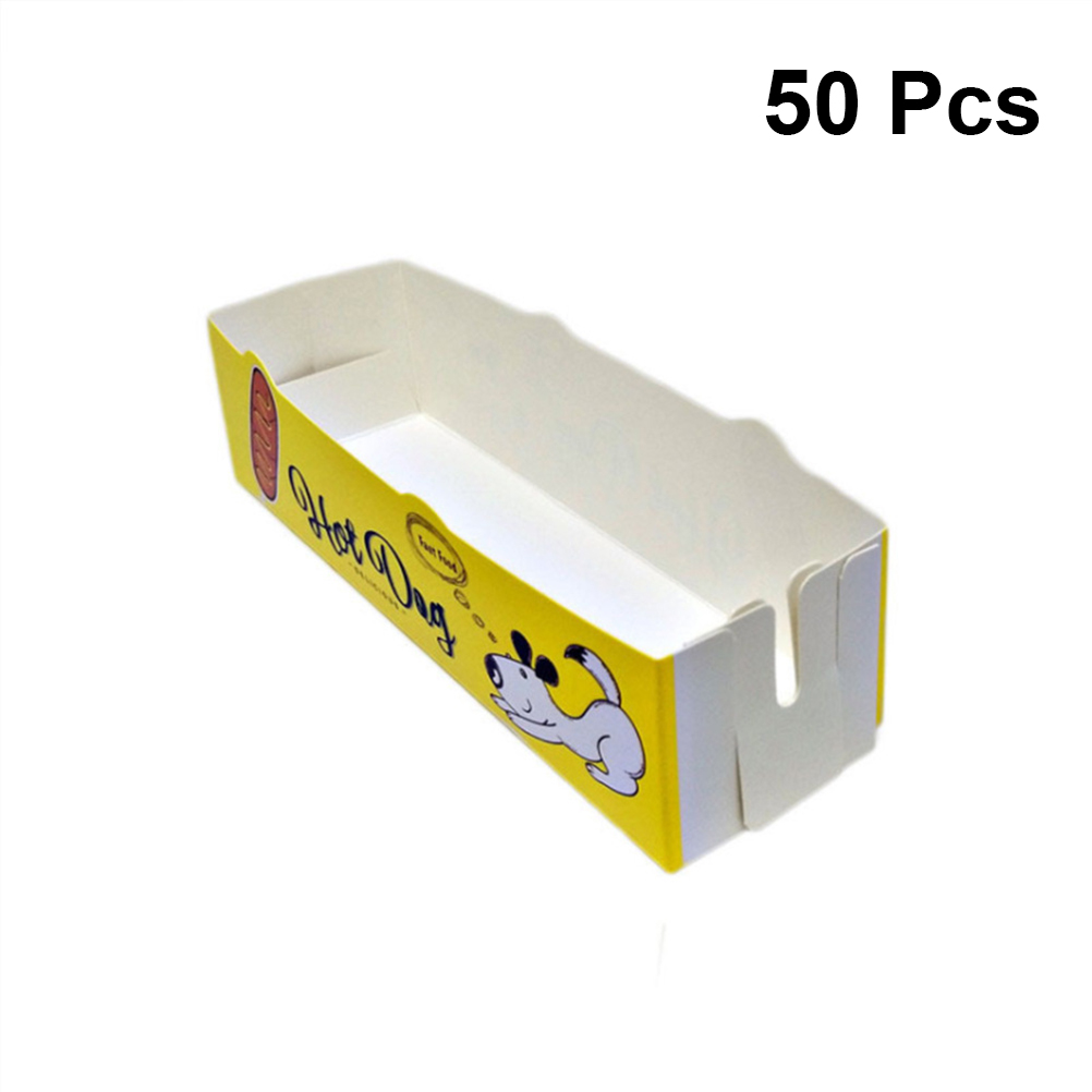 50 Pcs Hot Dog Box Food Servin - Food And Snacks For Picnic review and price