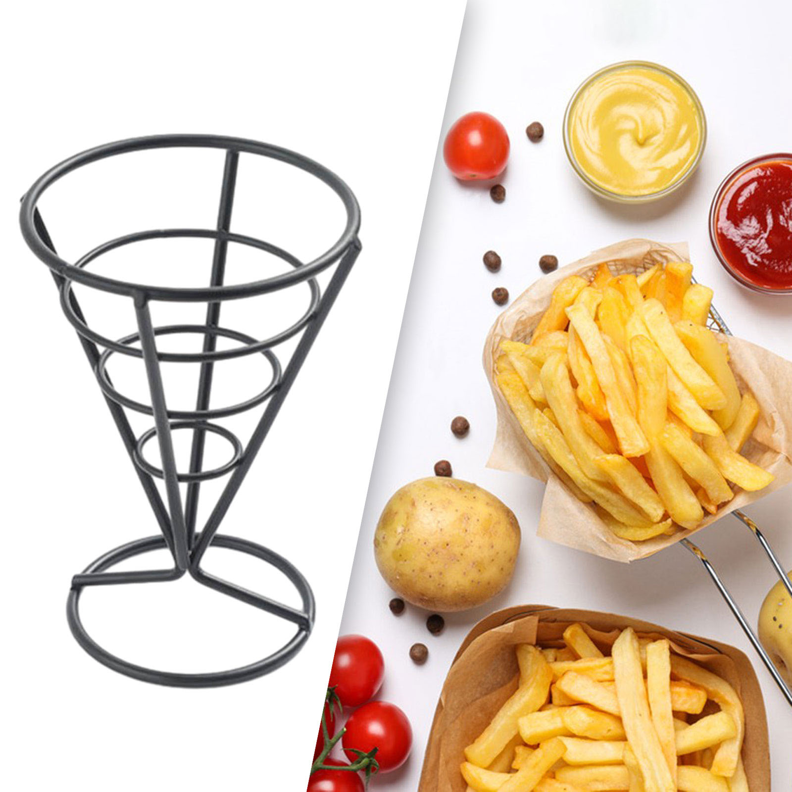 Cone Holder Stand French Fried - Food And Snacks For Picnic review and price