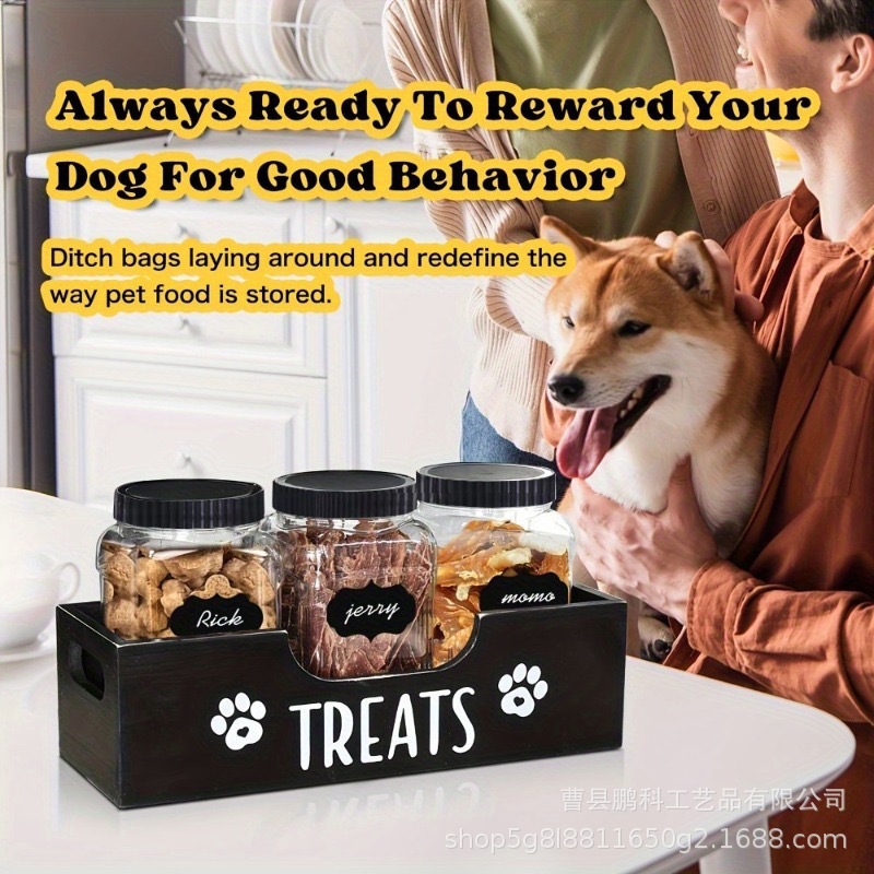 Wooden dog food container stor - Food Snacks Amazon review and price