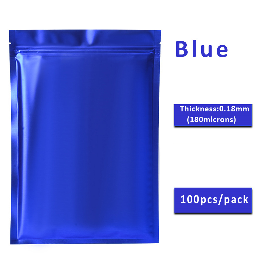 100pcs Matte Blue Foil Zipper  - Snacks Food Usa review and price